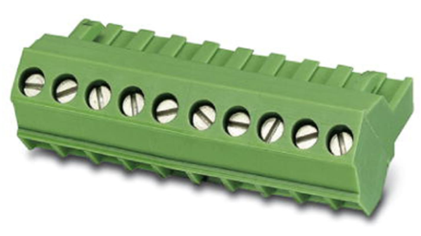 Phoenix Contact 16 Way Pluggable Terminal Block, Plug, Solder Termination