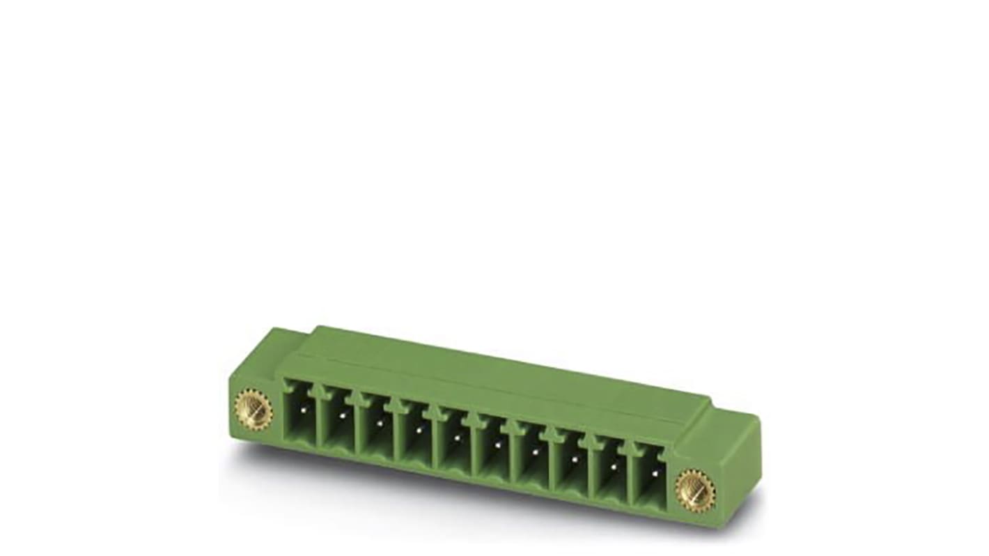 Conector macho para PCB Phoenix Contact serie MC 1.5/15-GF-3.81 de 15 vías, 1 fila, paso 3.81mm, para soldar