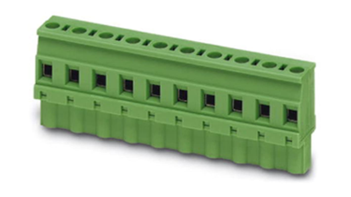 Phoenix Contact GMVSTBW 2.5/ 3-ST-7.62 Series PCB Terminal Block, 3-Contact, 7.62mm Pitch, Screw Termination