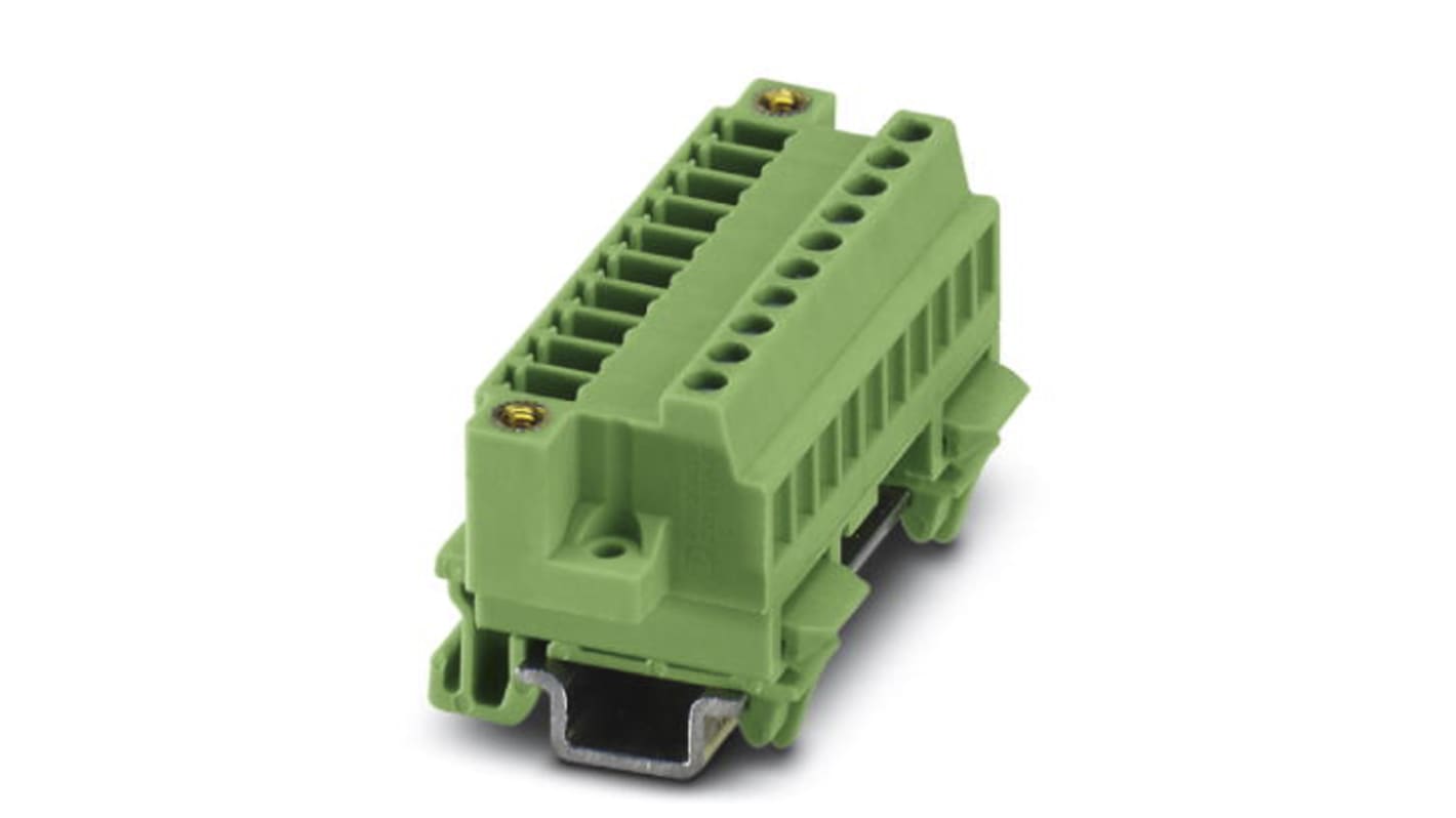 Phoenix Contact MCVK 1.5/10-GF-3.81 Series DIN Rail Terminal Block, Screw Termination