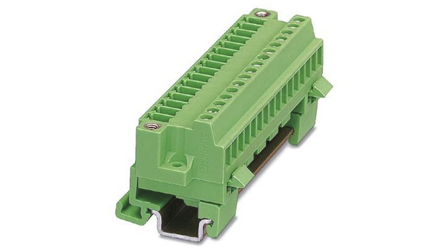 Phoenix Contact MCVK 1.5/12-GF-3.81 Series DIN Rail Terminal Block, Screw Termination