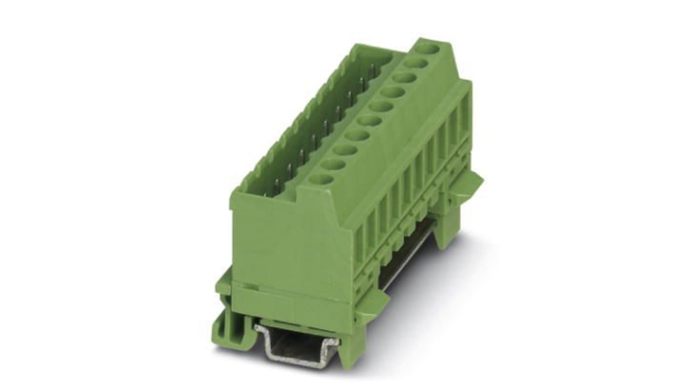 Phoenix Contact MSTBVK 2.5/ 8-G-5.08 Series DIN Rail Terminal Block, Screw Termination