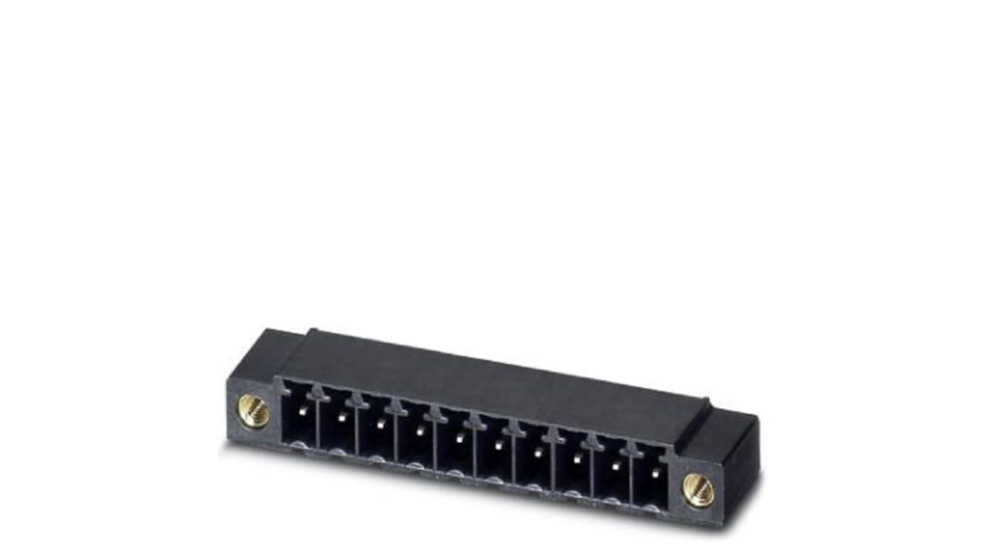 Phoenix Contact 3.5mm Pitch 10 Way Right Angle Pluggable Terminal Block, Header, Through Hole, Solder Termination