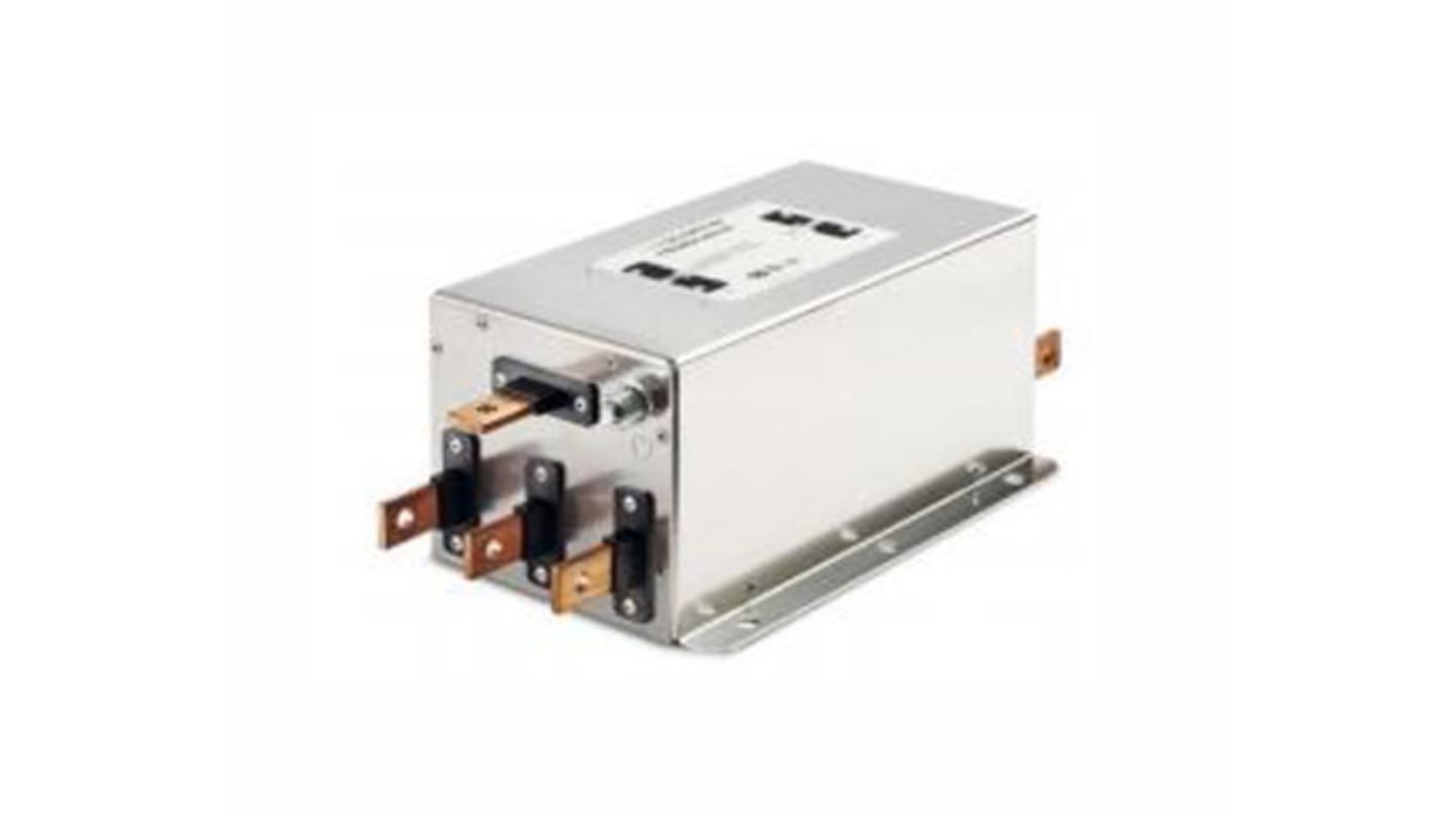 Schaffner, FN 3280 160A 3 x 520/300 V ac 0 → 60Hz, Chassis Mount EMI Filter, Terminal Block 3 Phase