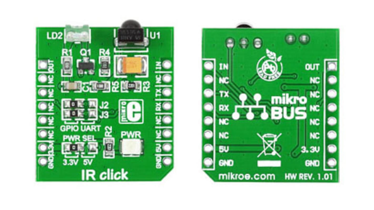 MikroElektronika 赤外線(IR)センサmikroBus Clickボード MIKROE-1377