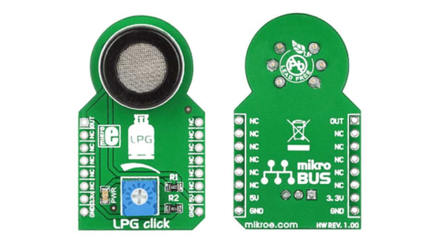 Kit de développement pour capteur MikroElektronika pour Capteur de gaz