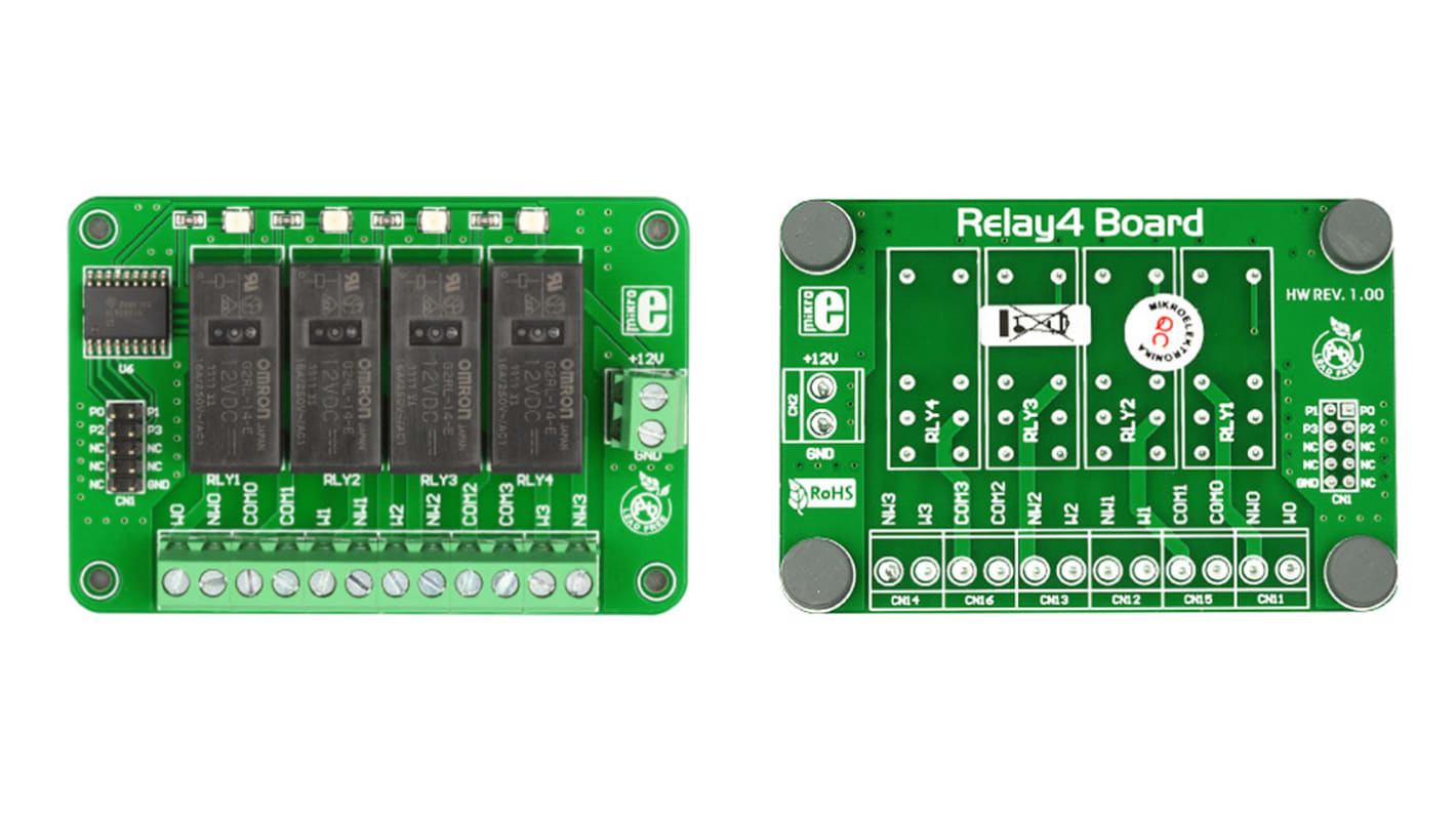 Vývojová sada pro řízení napájení, Relay4, MikroElektronika