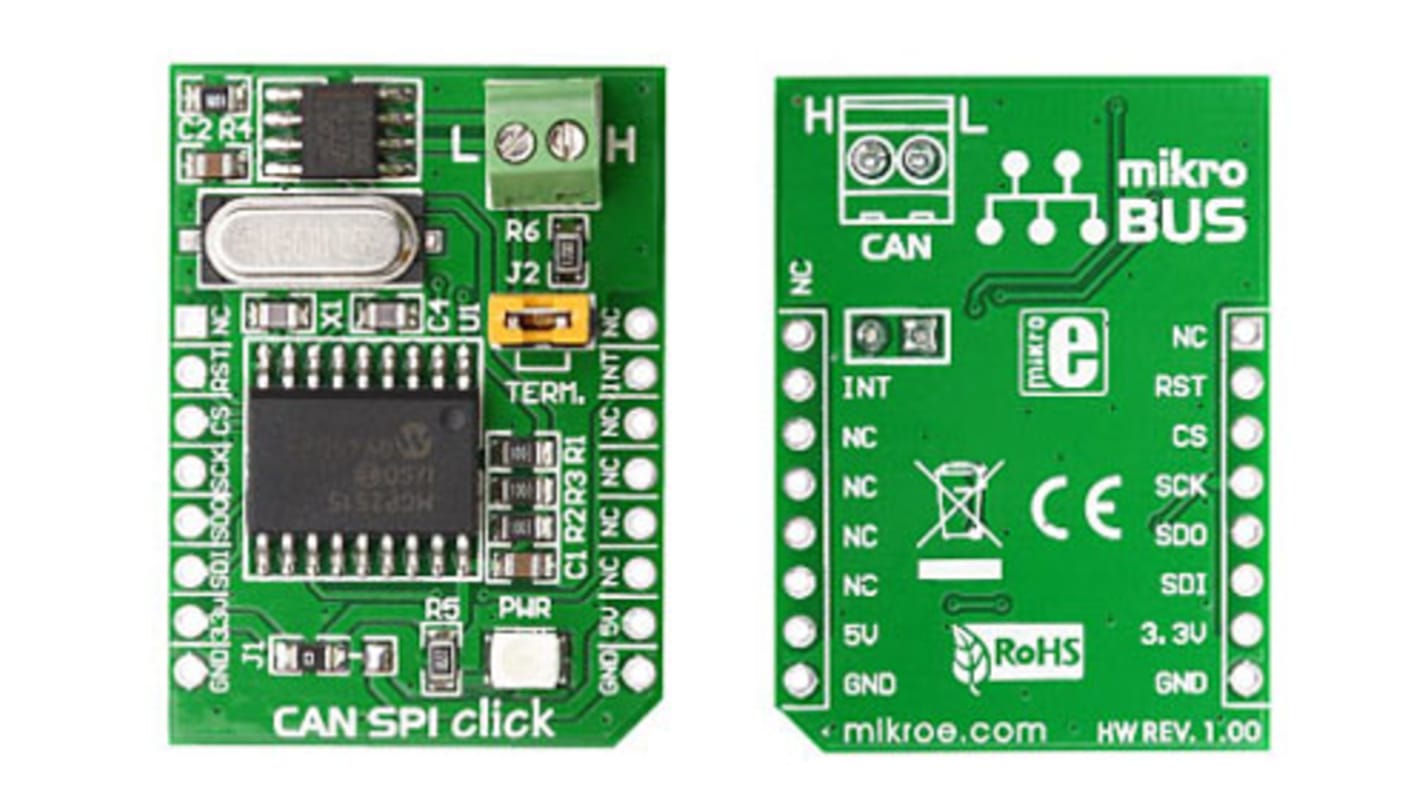 MikroElektronika, CAN SPI click 3.3 Vボード SN65HVD230 評価キット MIKROE-986