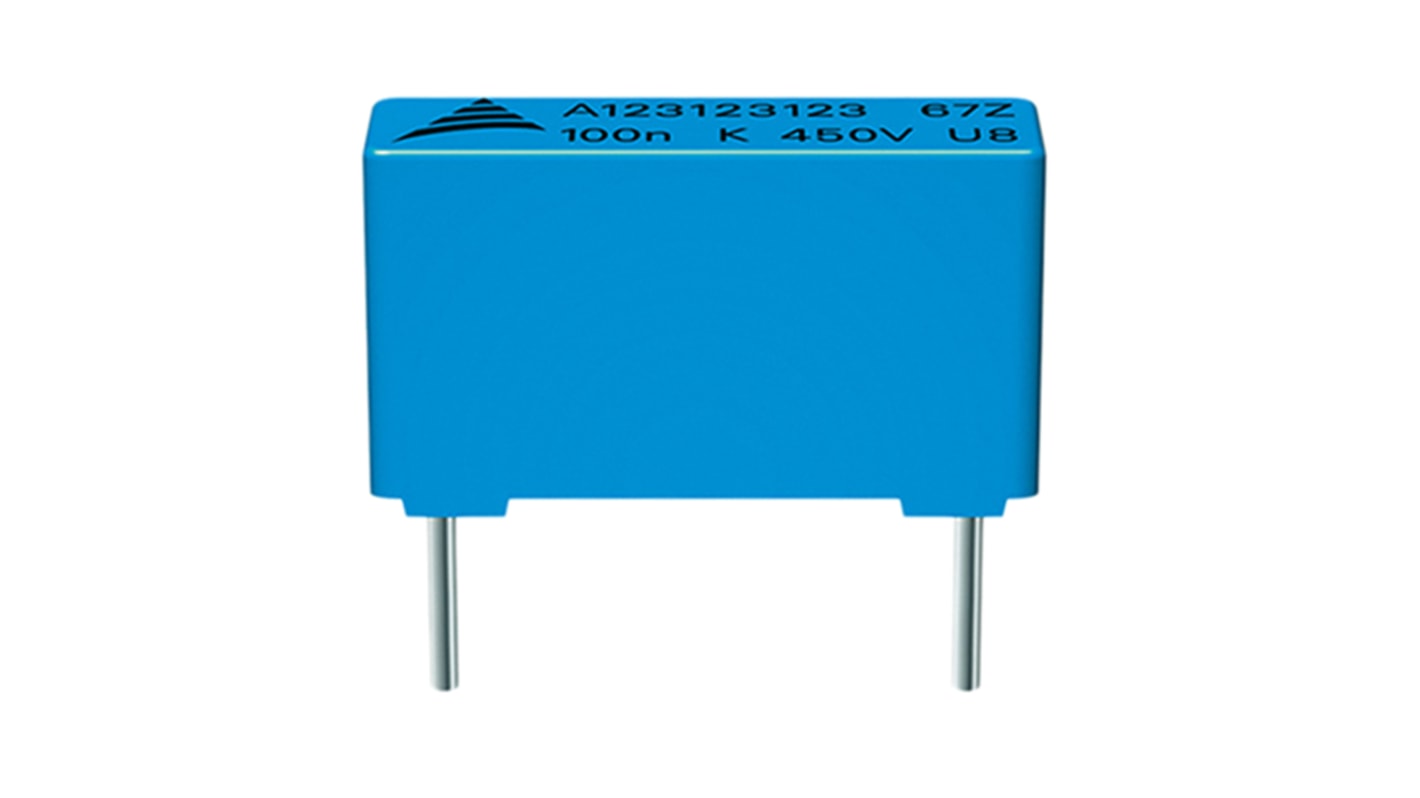 EPCOS B32674 Polypropylene Capacitor PP, 450 V dc, 630 V dc, ±10%, 1.5μF, Through Hole