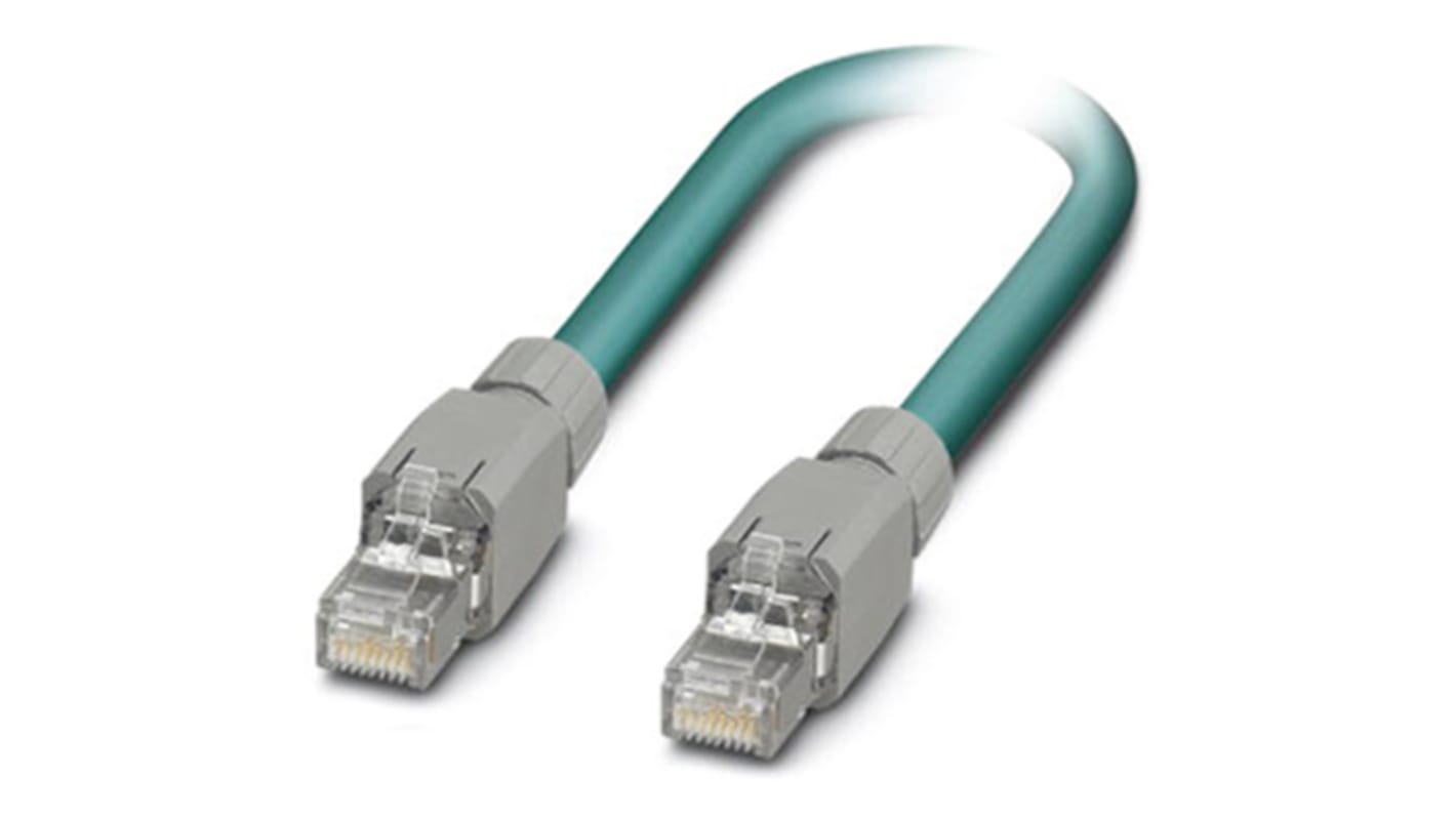 Phoenix Contact VS-IP20-IP20-94C/10 Ethernetkabel Cat.5, 10m, Schwarz Patchkabel, A RJ45 Stecker, B RJ45, Aussen ø