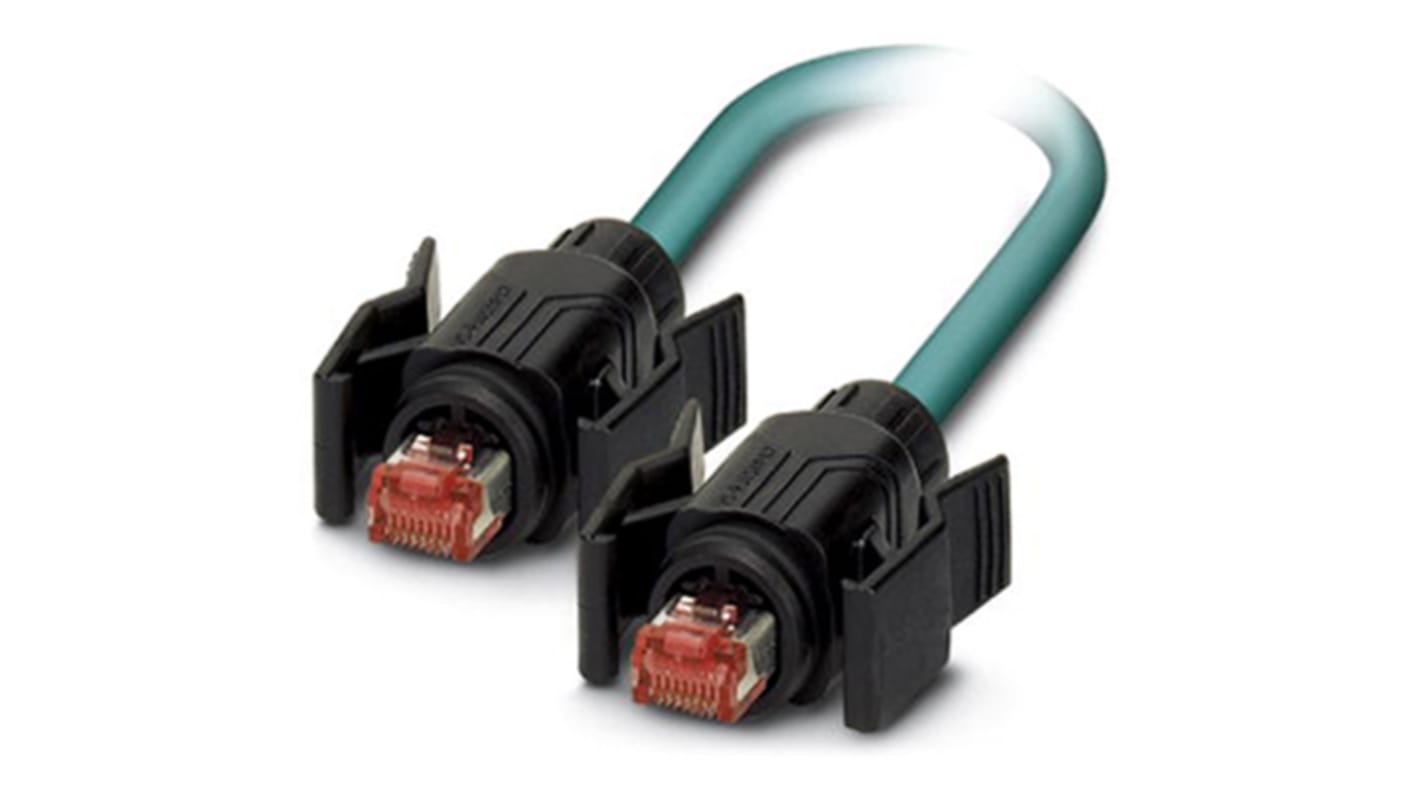 Phoenix Contact VS-IP67B-IP67B-94F/3.0 Cat.6 Patchkabel, 3m, Schwarz, Aussen ø 6.4mm, Polyurethan