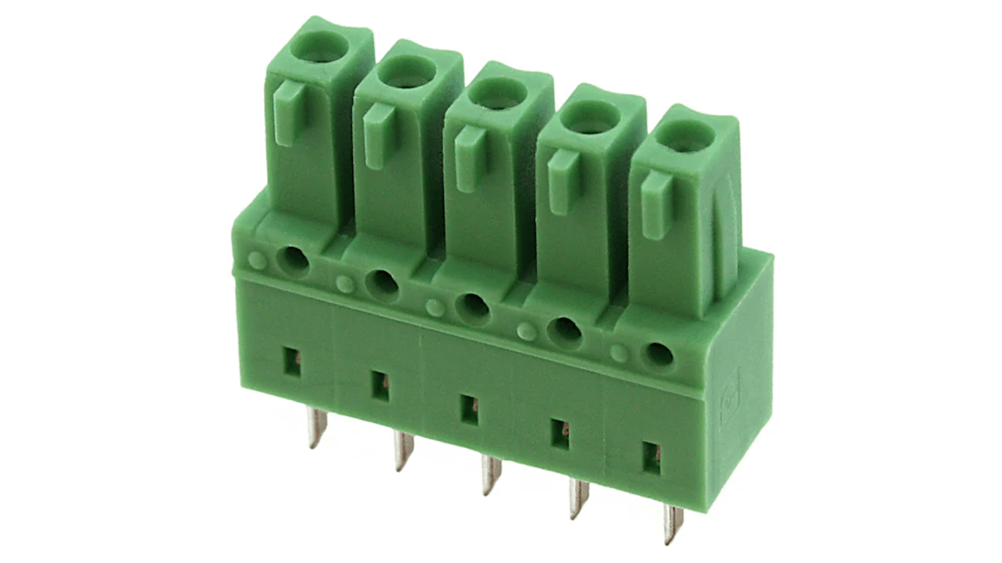 Phoenix Contact 3.81mm Pitch 5 Way Pluggable Terminal Block, Inverted Header, Through Hole, Solder Termination