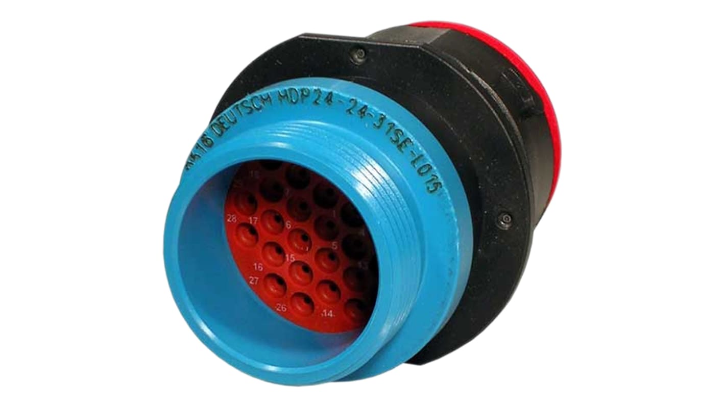 Deutsch Circular Connector, 31 Contacts, Bulkhead Mount, Socket, Female, IP67, HDP20 Series