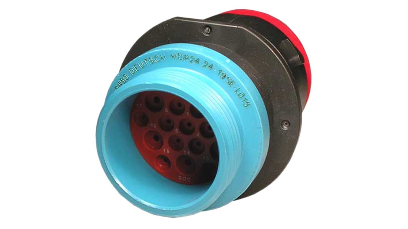HDP242419SEL015 Deutsch Circular Connector, 19 Contacts, Bulkhead