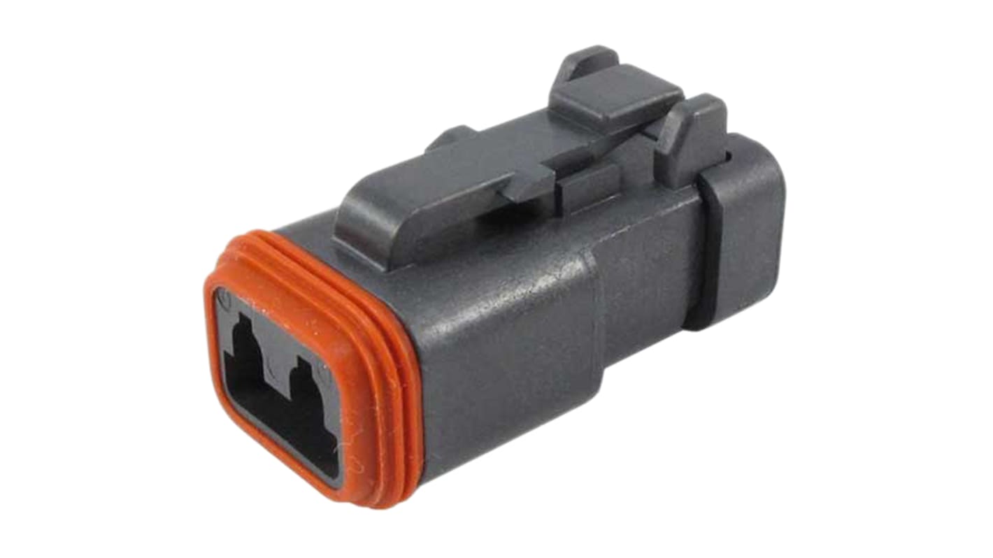 Deutsch, DT06, DT Male 2 Way Connector Assembly for use with Automotive Connectors