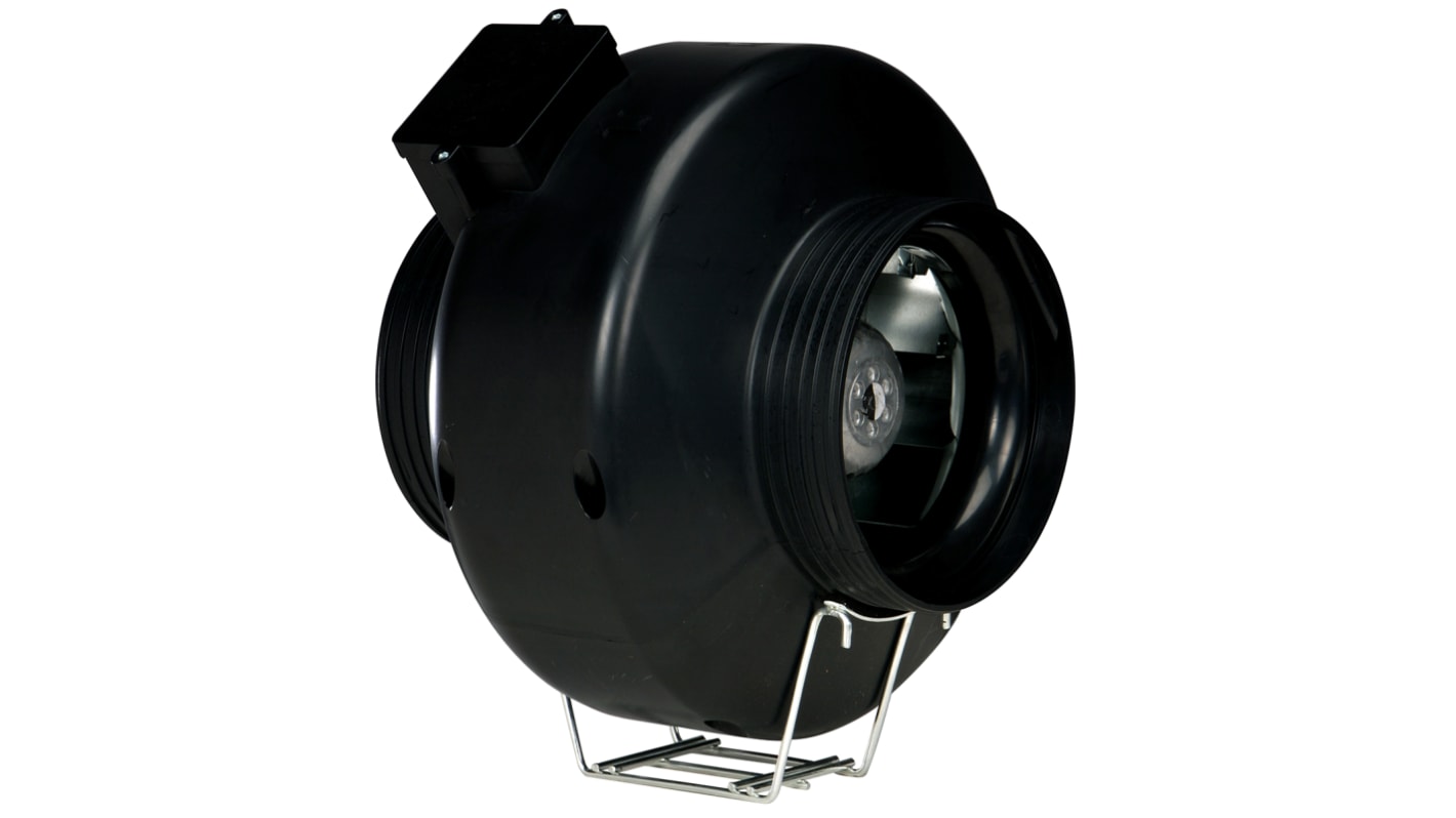 Vent-Axia ACP10012 ACP Round In Line Duct Fan, 166m³/h, Adjustable Mounting, Easy Installation, Tough Plastic Casing,