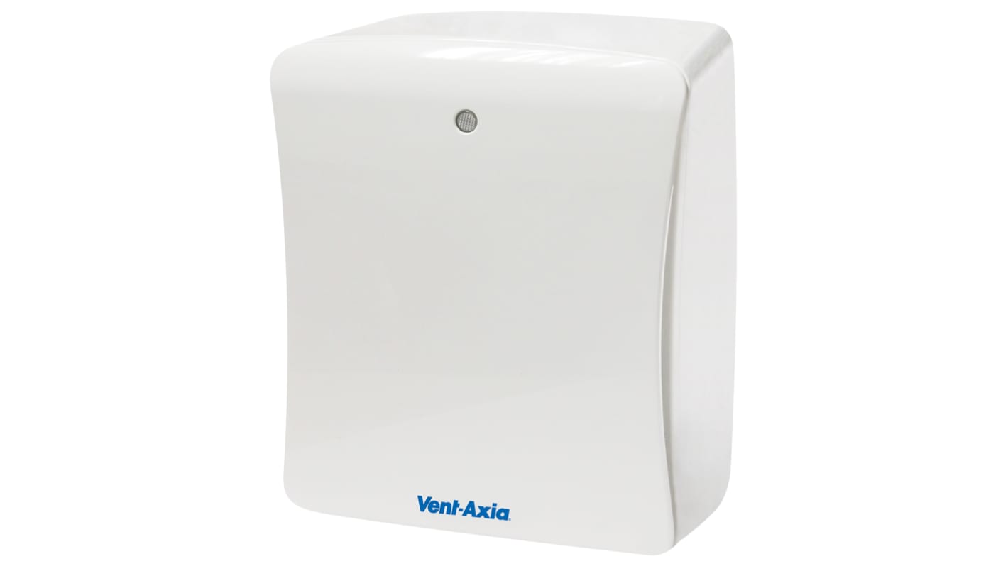 Vent-Axia Solo Plus P Solo Plus Rectangular Wall Mounted Extractor Fan, 11.5dB(A), Adjustable Humidity Sensor,