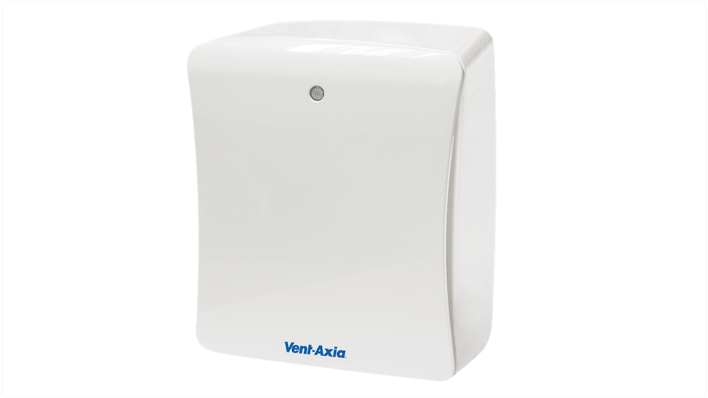 Vent-Axia Solo Plus T Solo Plus Rectangular Wall Mounted Extractor Fan, 11.5dB(A), Adjustable Timer Overrun, Constant