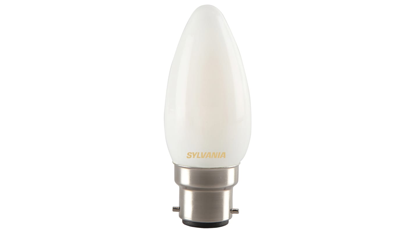 Bombilla LED en forma de vela Sylvania, ToLEDo RETRO, 230 → 240 V, 4 W, casquillo B22, Blanco Cálido, 2400K, 400