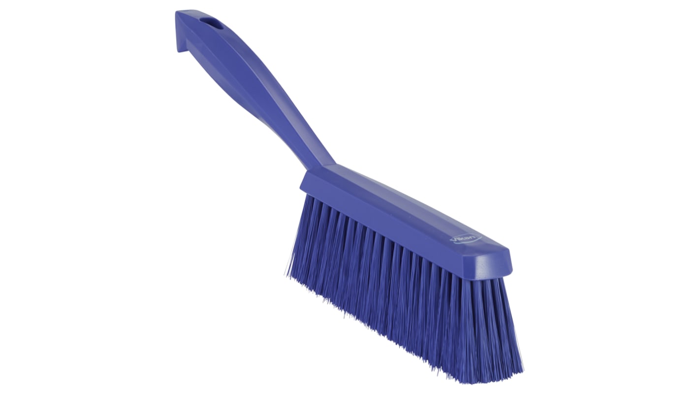 Vikan Purple Hand Brush for Brushing Dry, Fine Particles, Floors with brush included