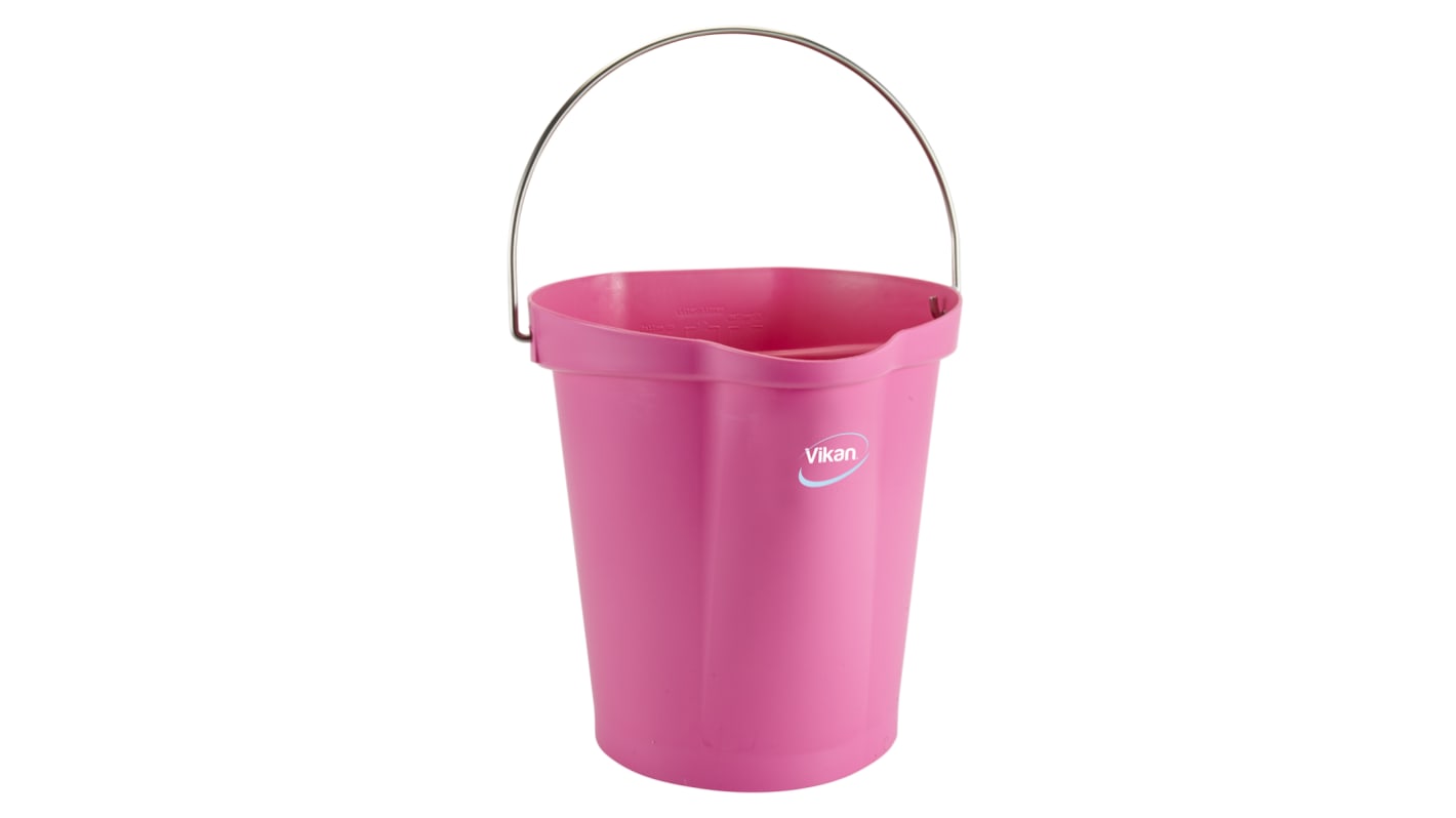 56861 12L Plastic Pink Bucket With Handle RS