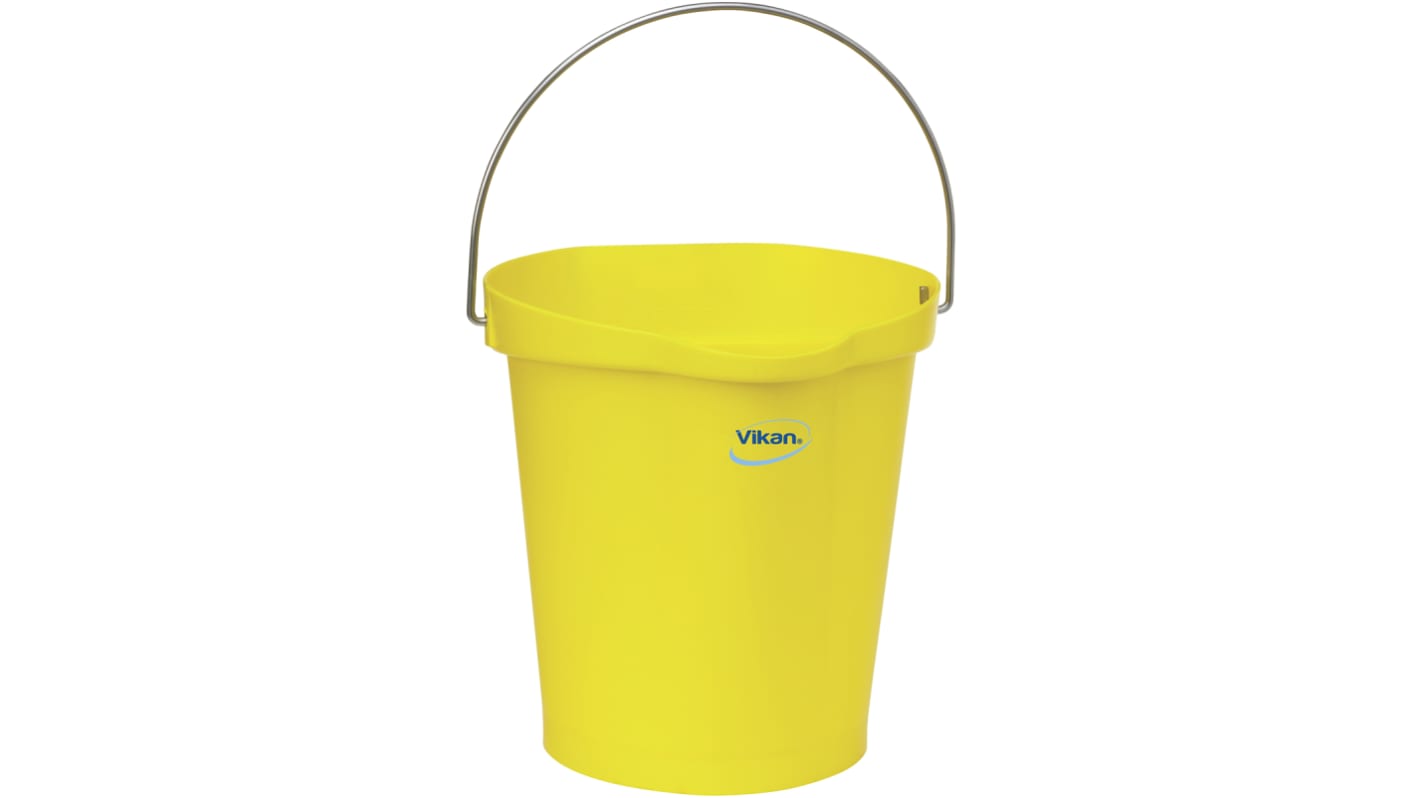 12L Plastic Yellow Bucket With Handle