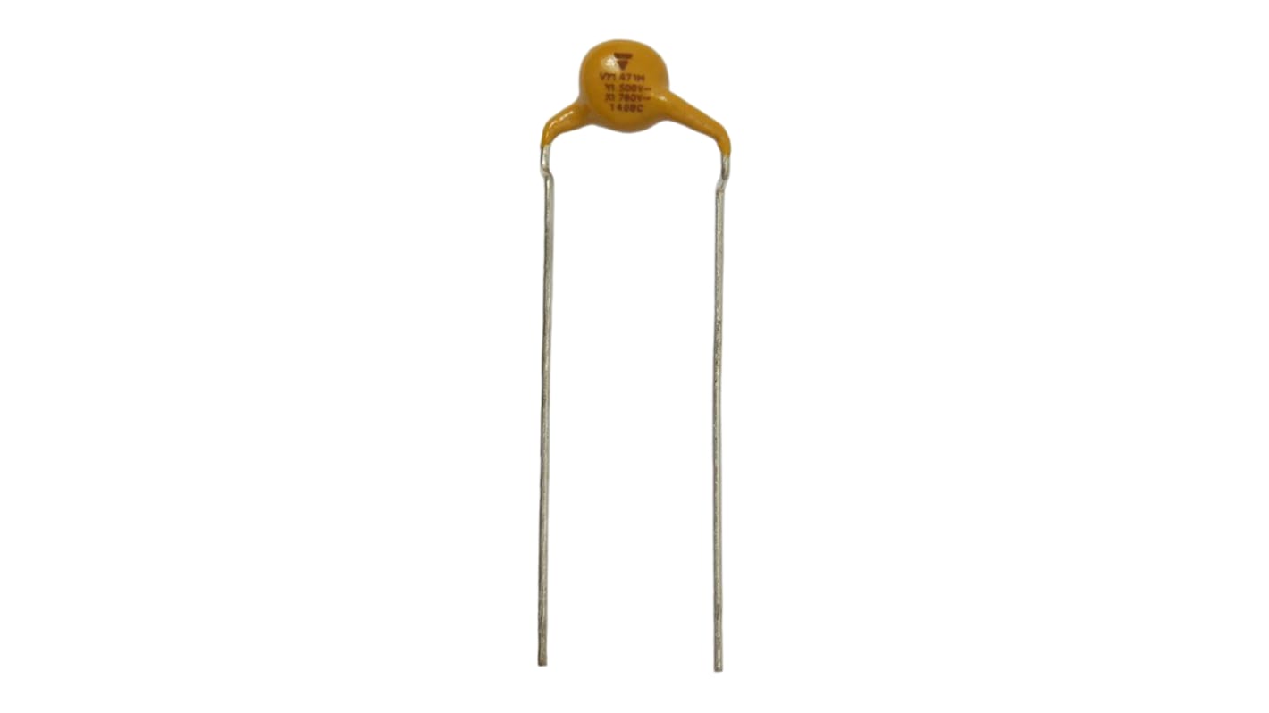 Vishay Single Layer Ceramic Capacitor (SLCC) 2.2nF 500 (Y1) V ac, 760 (X1) V ac ±20% Y5U Dielectric, VY1, Through Hole