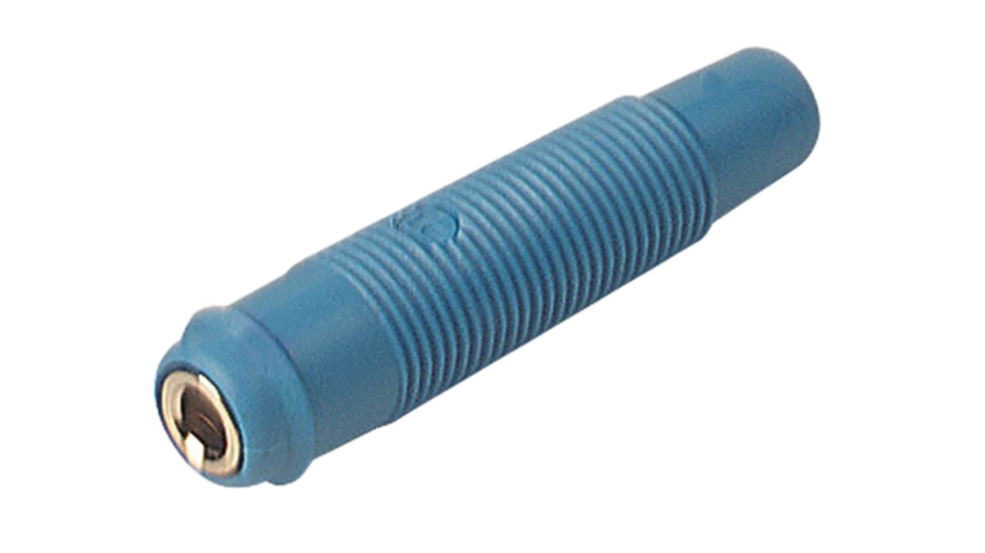 Conector banana hembra Hembra, 16A, 30 V ac, 60V dc, Contacto Níquel, Azul