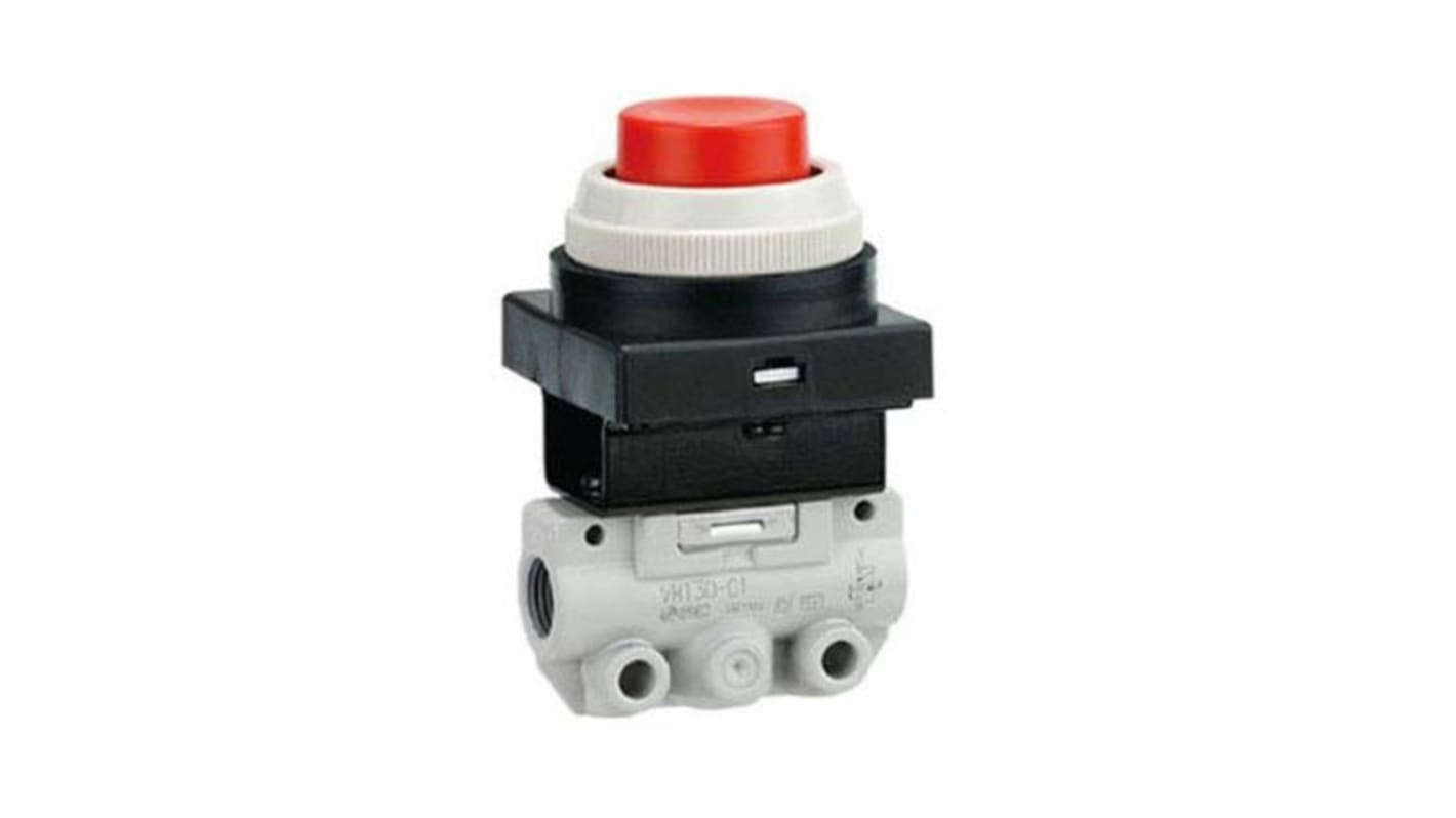 SMC Toggle Lever Pneumatic Relay Pneumatic Manual Control Valve VM100 Series, G 1/8, 42948, III B