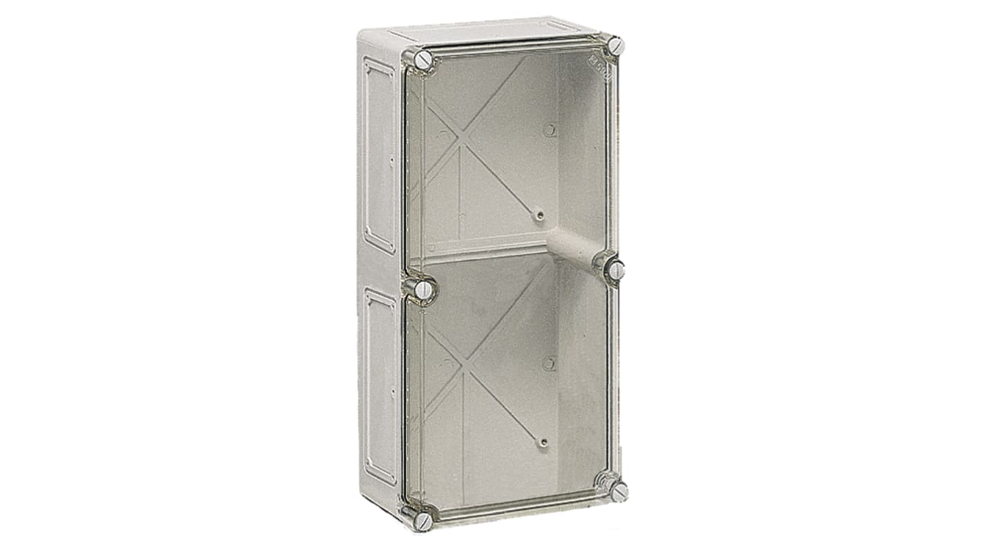 B&R Enclosures Polynova PM Series Grey Polycarbonate Enclosure, IP65, Transparent Lid, 270 x 180 x 165mm