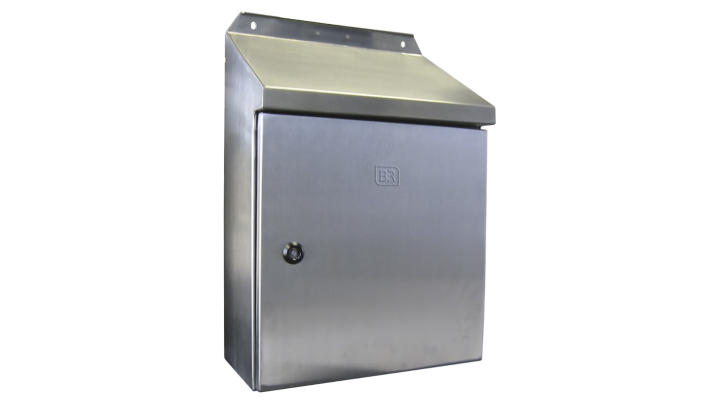 B&R Enclosures Incline SR Series 316 Stainless Steel Wall Box, IP66, 300 mm x 200 mm x 175mm