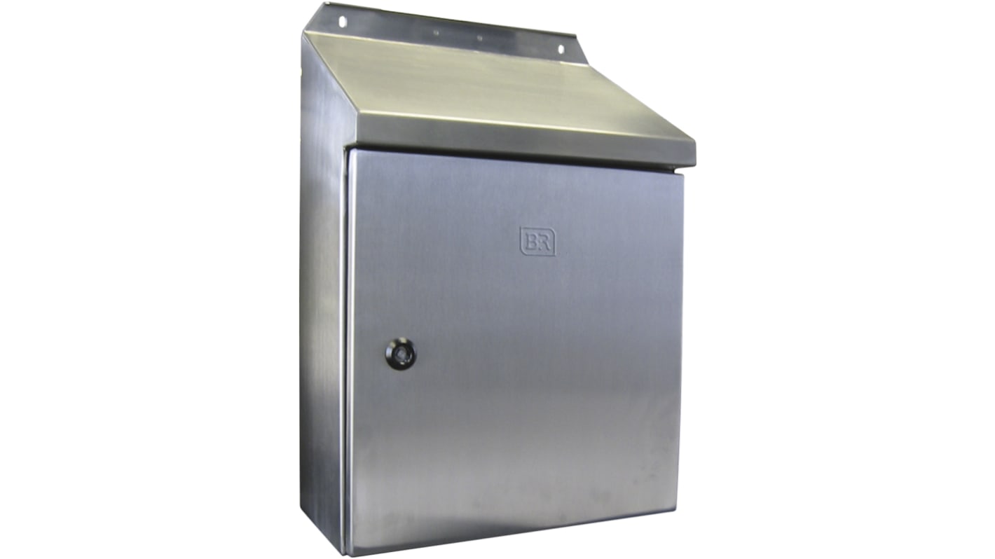 B&R Enclosures Incline SR Series 316 Stainless Steel Wall Box, IP66, 600 mm x 400 mm x 200mm