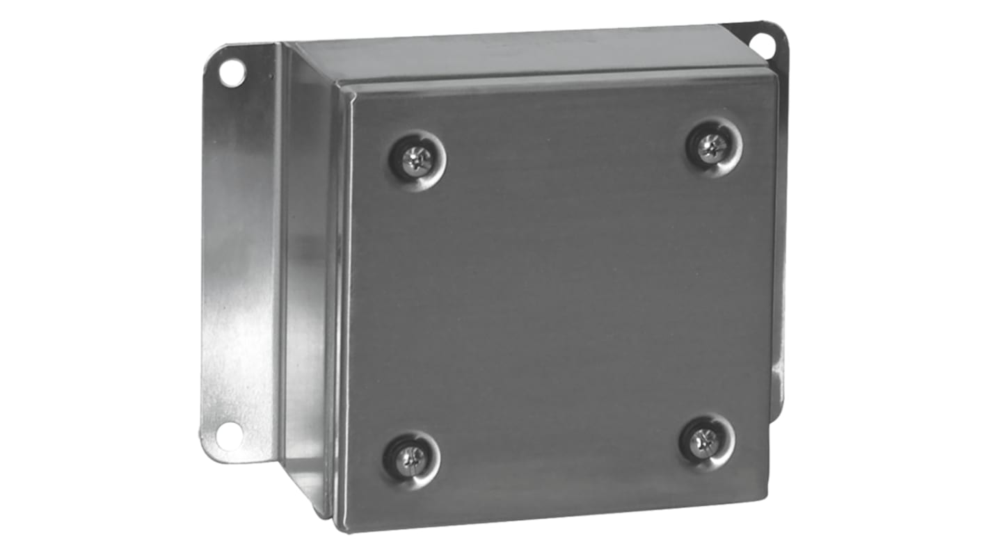 B&R Enclosures Connector TE Series Unpainted 316 Stainless Steel General Purpose Enclosure, IP66, 192 x 150 x 87mm