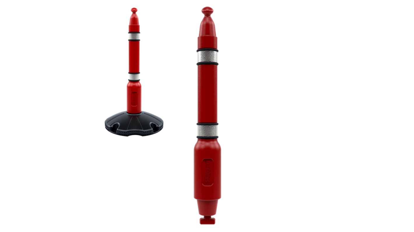Poste de barrera Skipper, Rojo, alt. 1,0008 m, ancho 500.38mm