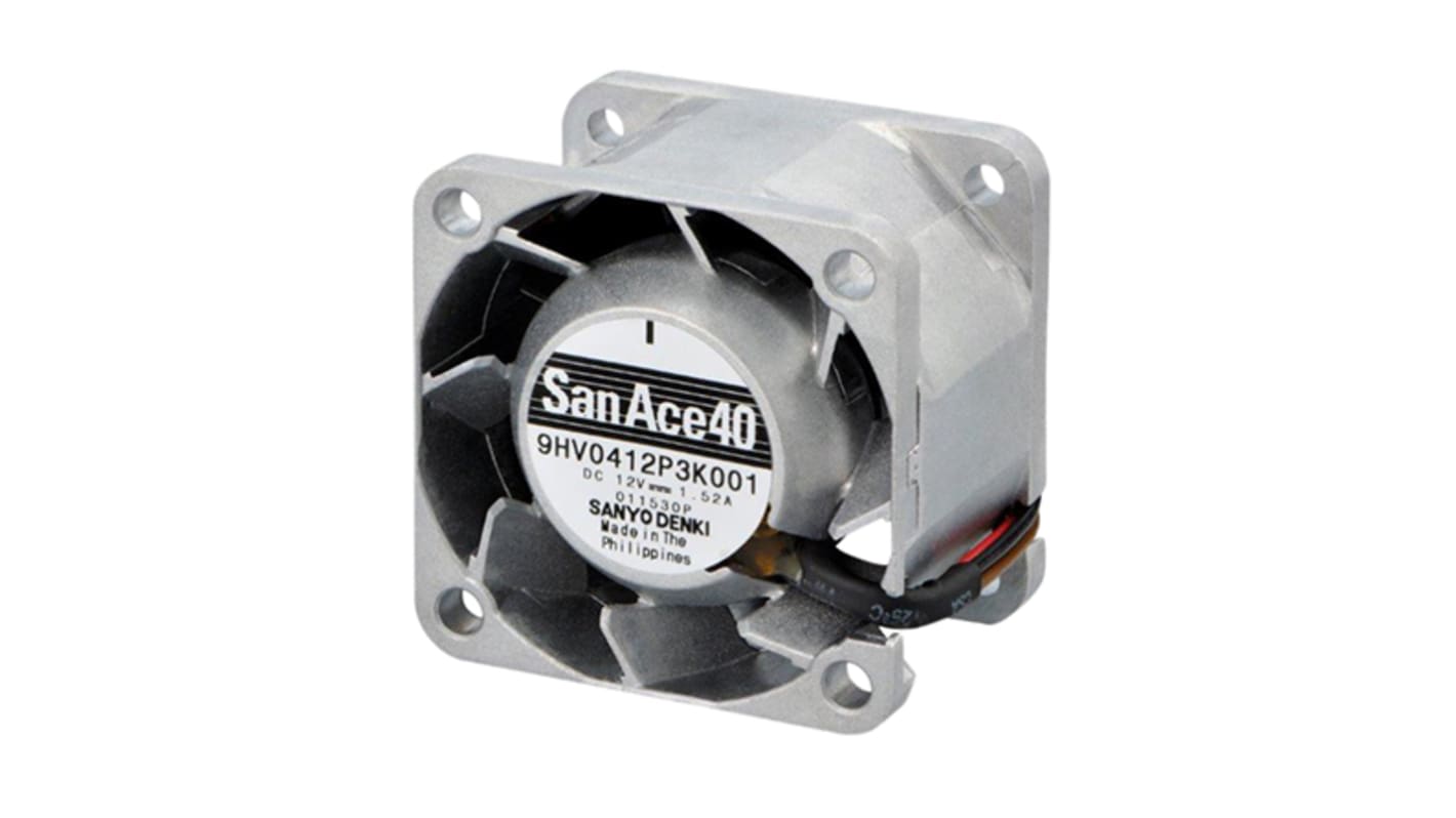 Sanyo Denki San Ace 9HV DC-Axiallüfter, Kugellager, 12 V dc / 18.3W, 40 x 40 x 28mm, 25000U/min, 49.8m³/h