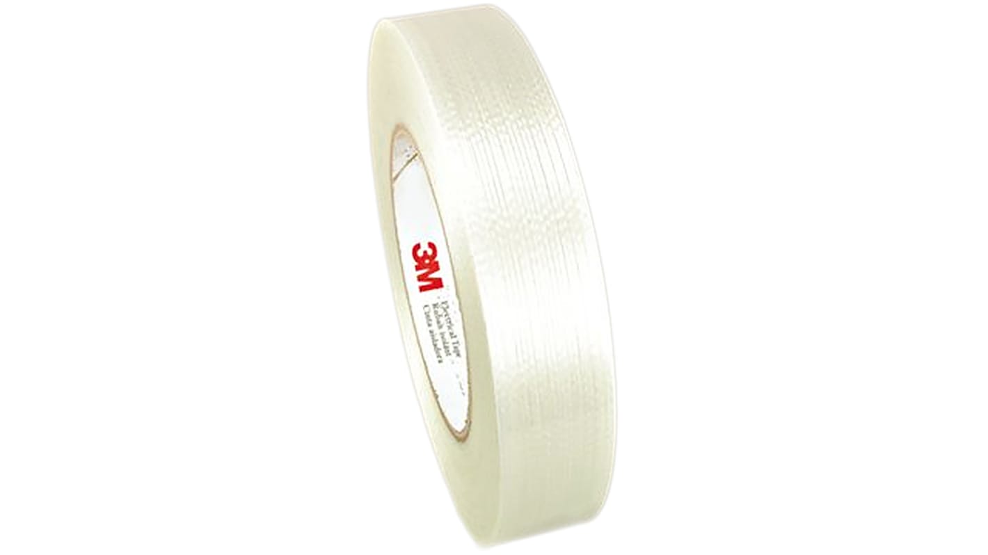 3M Scotch 1339 Cloth Tape, 55m x 15mm, Transparent, Glass Finish