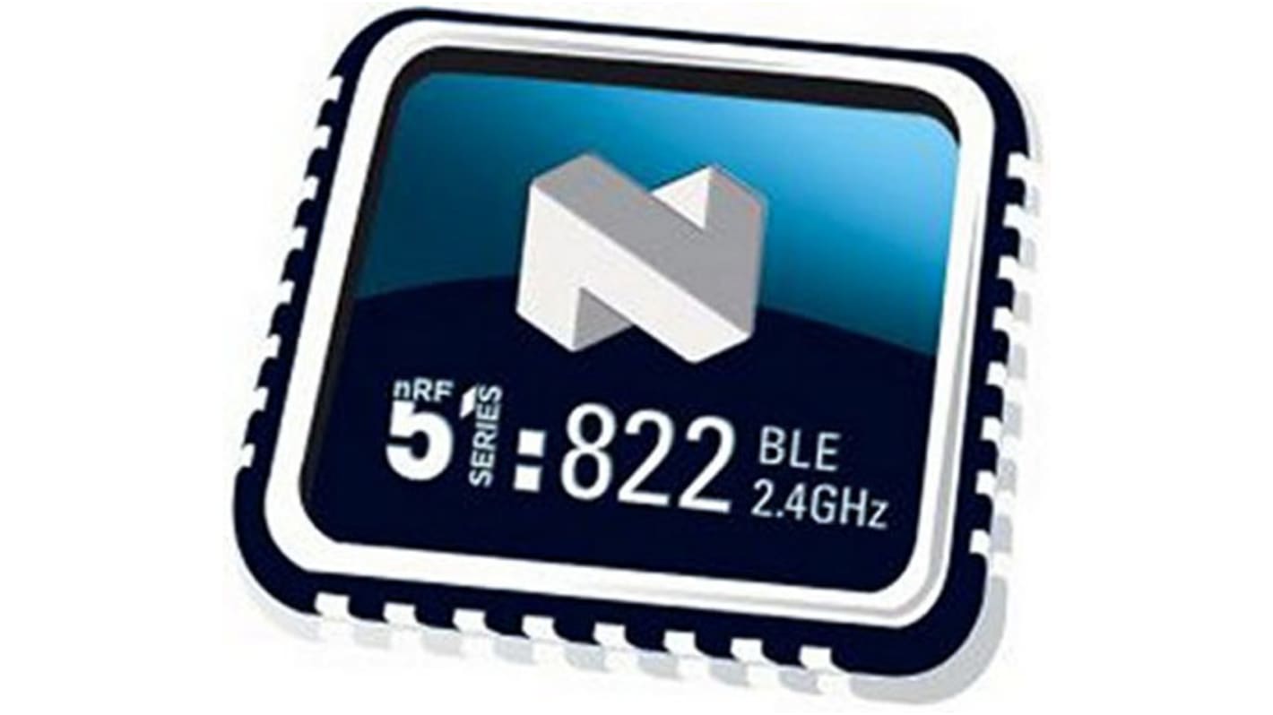 Bluetooth chipbe épített rendszer (SOC) NRF51822-QFAC-T Mikrovezérlő, Bluetooth Smart, használható: (Jeladók,