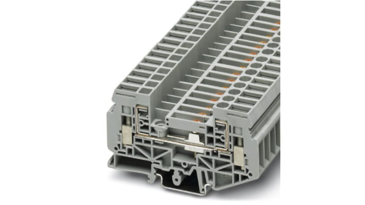 Phoenix Contact UGSK 6 Series Grey Test Disconnect Terminal Block, Single-Level, Screw Termination