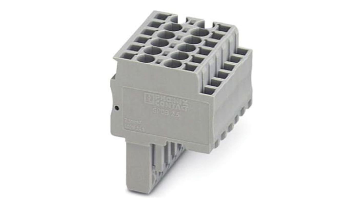 Phoenix Contact 10 Way Pluggable Terminal Block, Plug, Spring Cage Termination