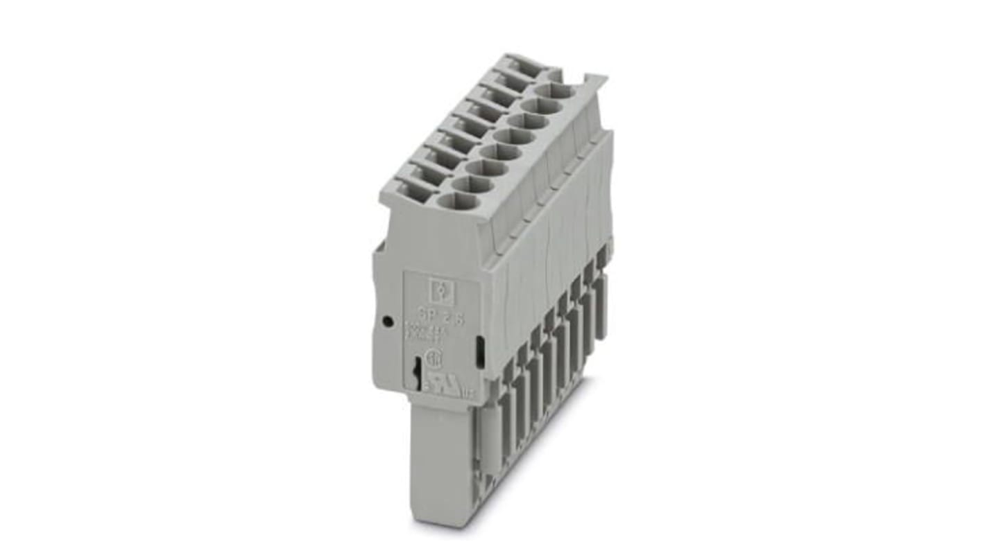 Phoenix Contact Pluggable Terminal Block, Plug, Spring Cage Termination