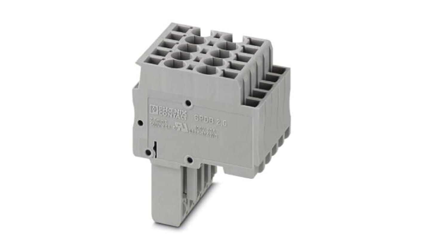 Phoenix Contact 5 Way Pluggable Terminal Block, Plug, Spring Cage Termination