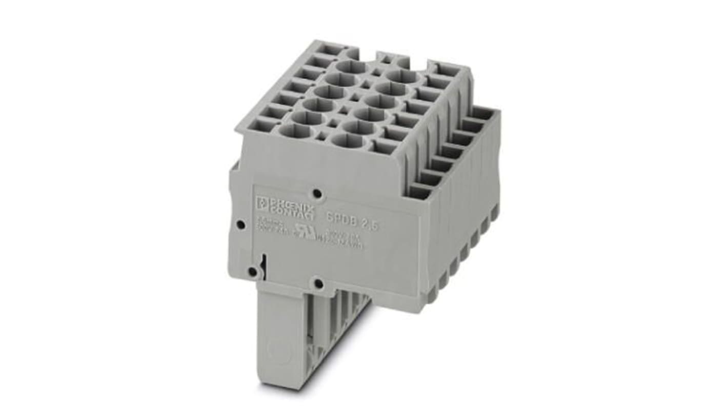 Phoenix Contact 7 Way Pluggable Terminal Block, Plug, Spring Cage Termination