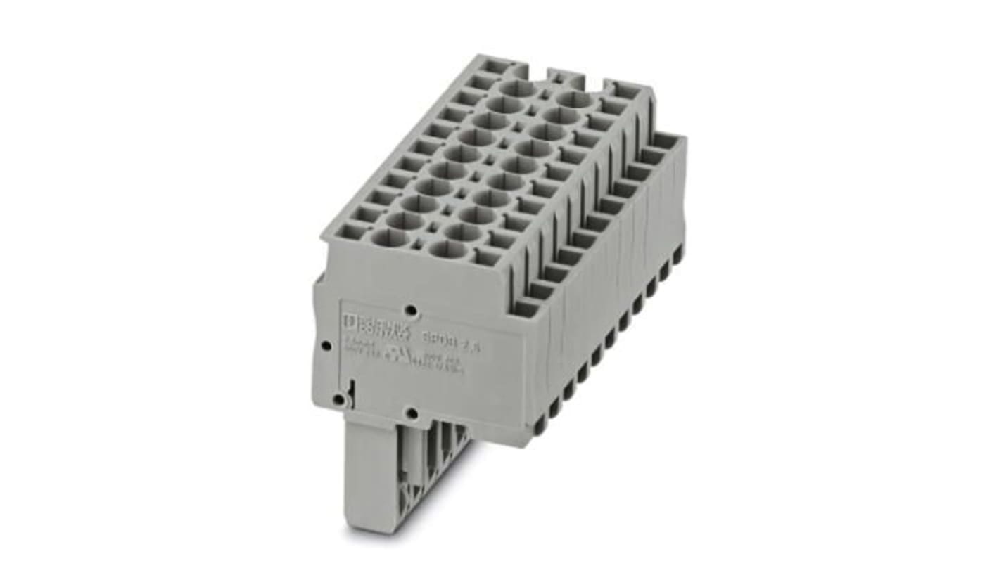 Phoenix Contact 11 Way Pluggable Terminal Block, Plug, Spring Cage Termination