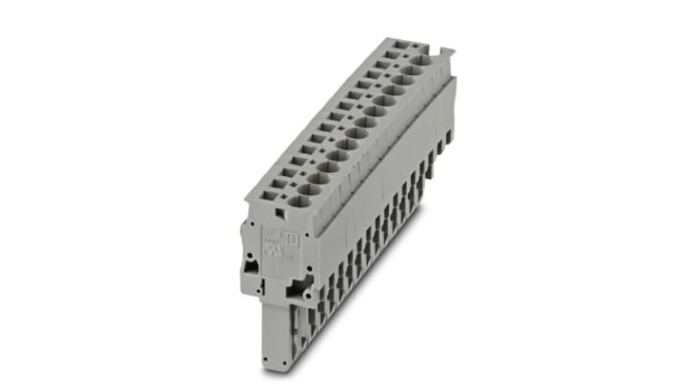 Phoenix Contact 14 Way Pluggable Terminal Block, Plug, Spring Cage Termination