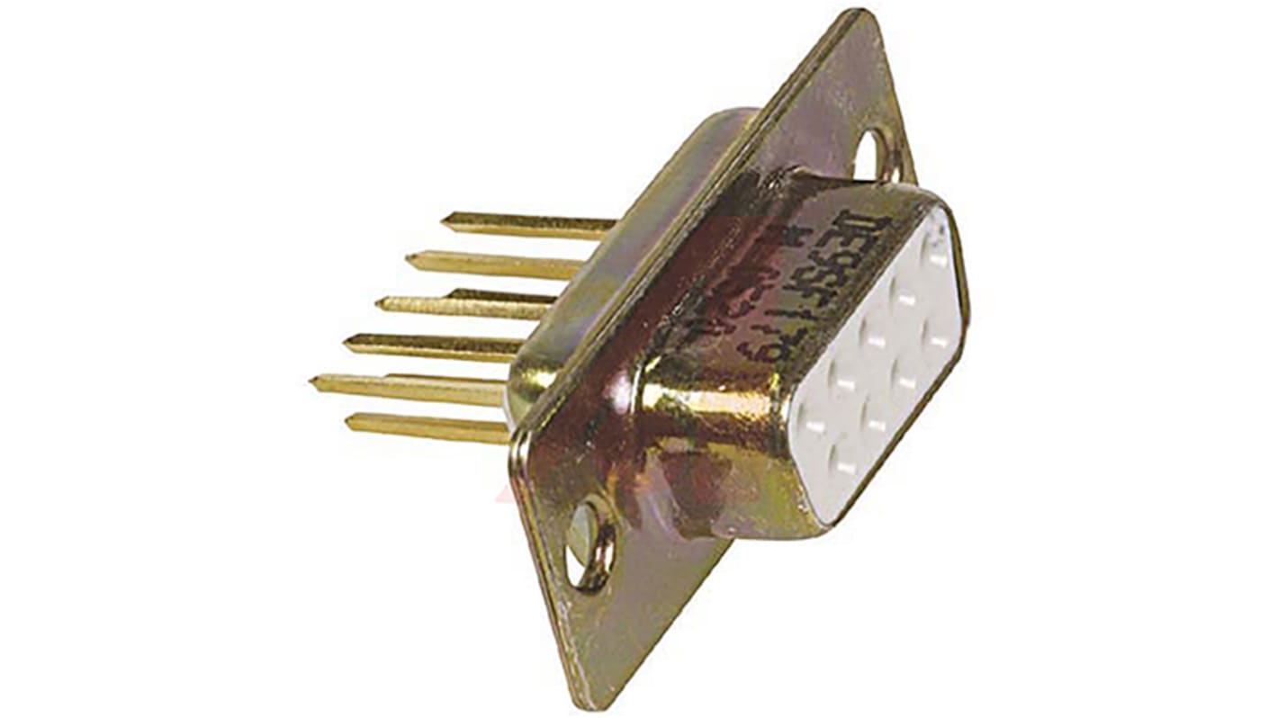 DE-9S-F179 | Cinch Connectors D 9 Way Right Angle Panel Mount D-sub ...