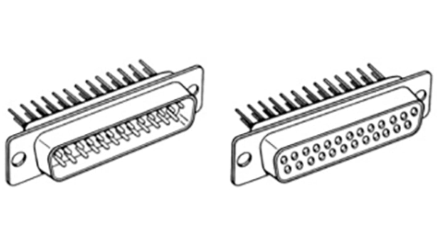 Cinch Connectors D 50 Way Right Angle Panel Mount D-sub Connector Socket