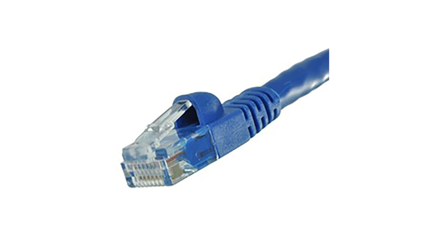 Cavo Ethernet Cat6 (U/UTP) Cinch, guaina in PVC col. Blu, L. 910mm, Con terminazione