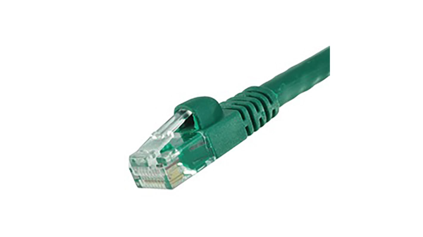 Cinch Connectors Cat6 Male RJ45 to Male RJ45 Ethernet Cable, U/UTP, Green PVC Sheath, 7.6m