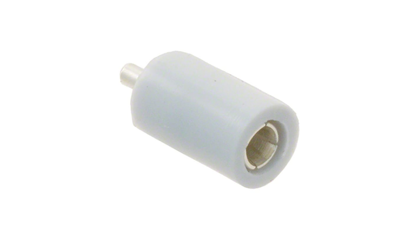 Conector hembra para pruebas Hembra, 5A, Contacto Plata, Blanco