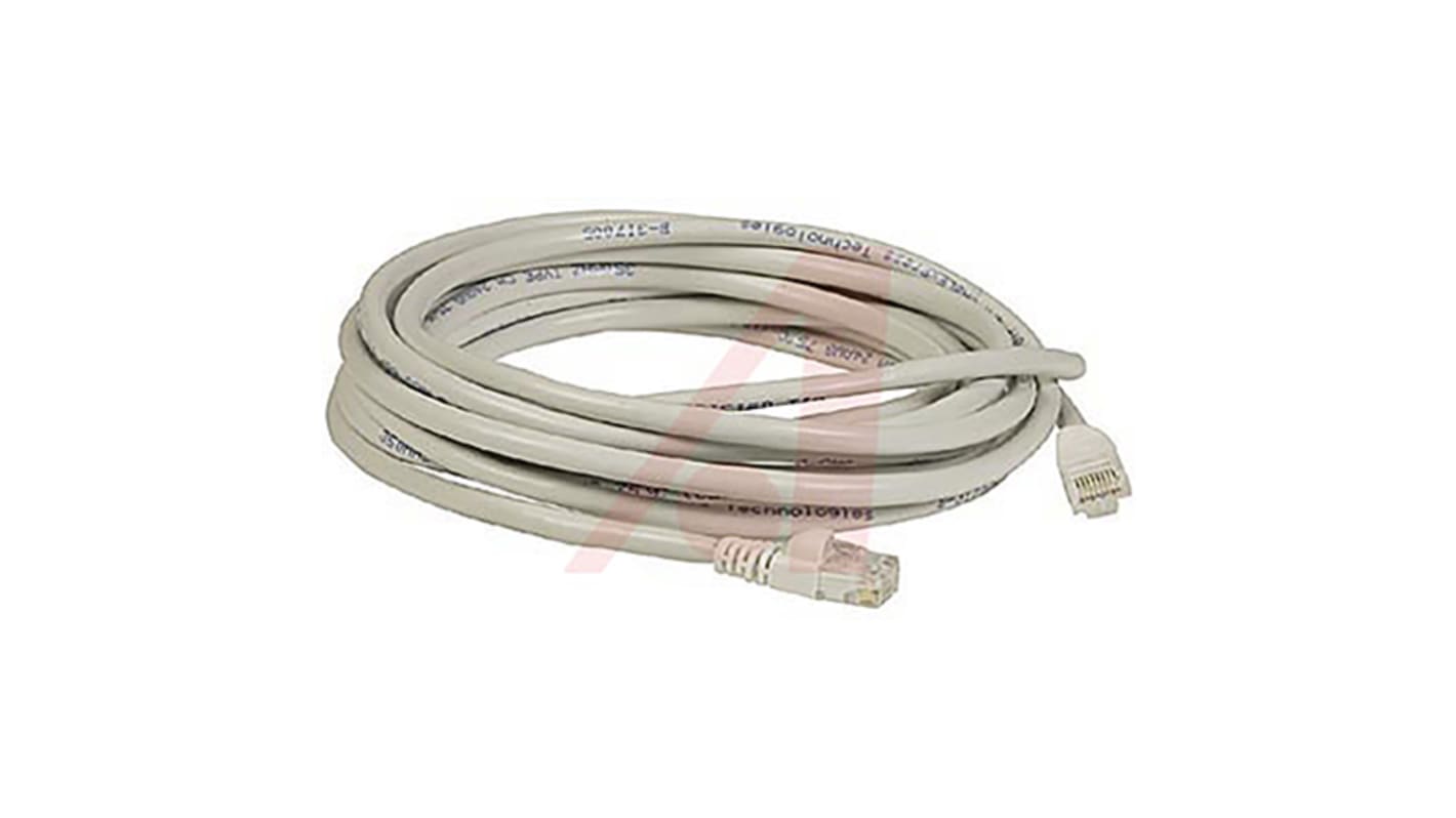 Cinch Cat5e Male RJ45 to Male RJ45 Ethernet Cable, U/UTP, White PVC Sheath, 15m